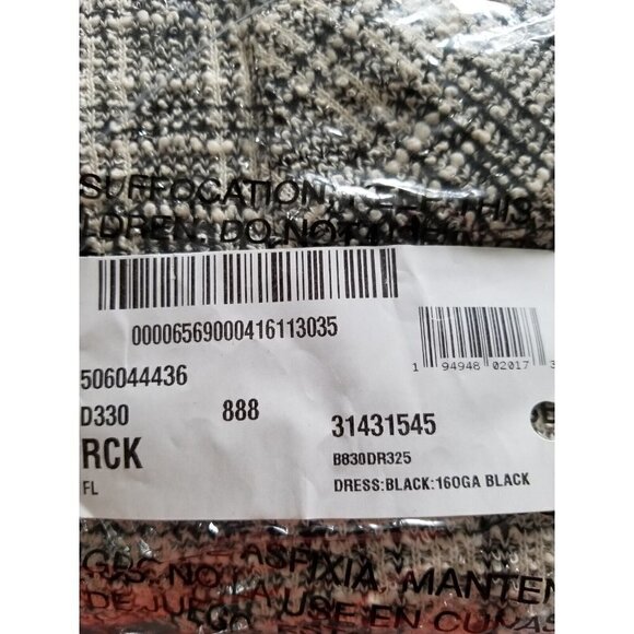 BCBG GIRLS Dress Short Sleeves Metallic Tweed Bodice Black Layered Net Skirt 16 - Picture 10 of 10